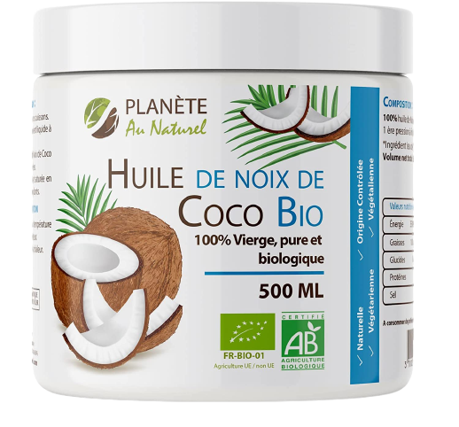 Huile de coco vierge bio pressée à froid